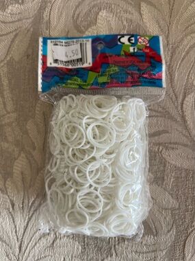 Rainbow White Craft Rubber Bands Pack - Rainbow Brand